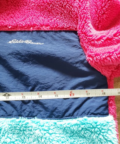 Eddie Bauer Jacket Girls Youth Size Large 14 / 16 Fleece Hooded Sherpa Full Zip - Picture 9 of 10