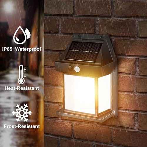 2 pcs Solar Wall Lights Pathway Motion Sensor LED Bulb Outdoor Lamp Waterproof - Picture 19 of 19