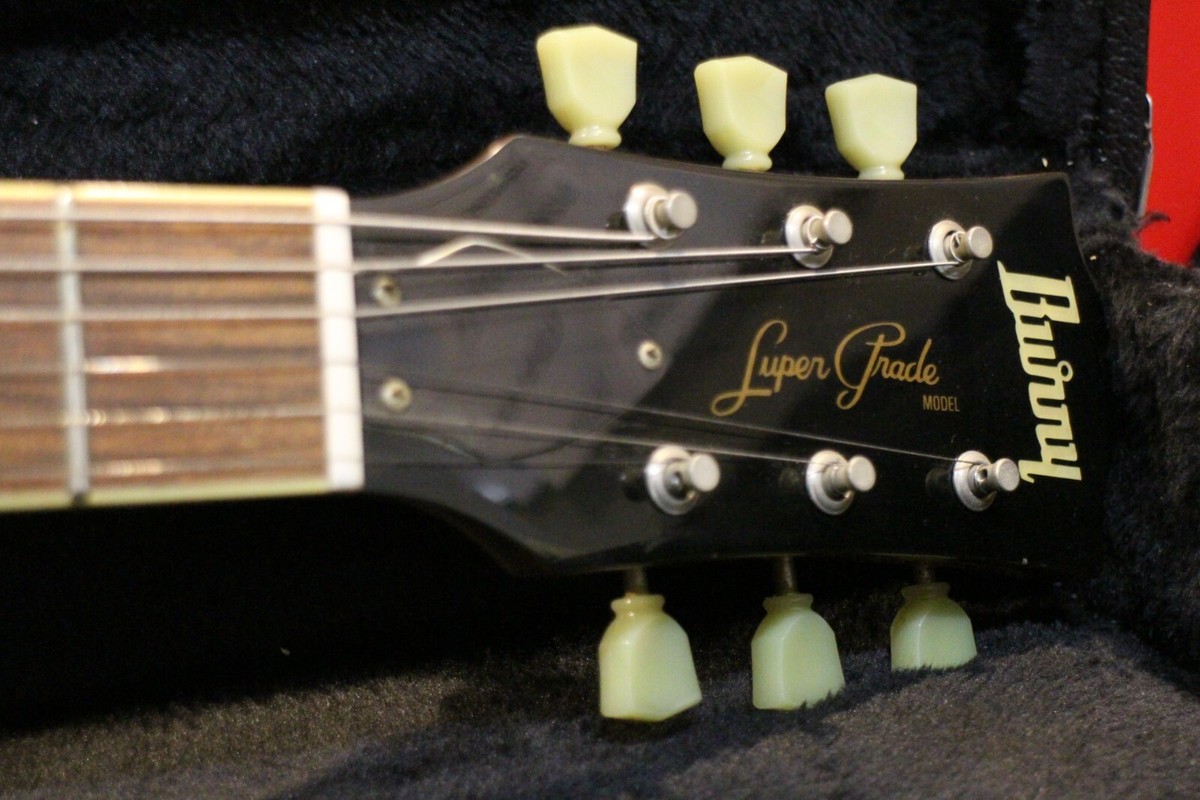 BURNY SUPER GRADE MODEL レスポール トラの目レフティー USED Burny Super Grade Model Lespaul Type Burst Electric Guitar