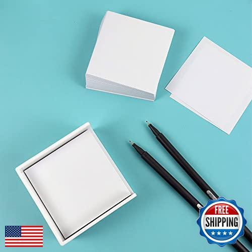 AxeWoodz White Sticky Notes Holder, 3x3 Inch Memo Holder, Sticky Notes Cube D - Picture 5 of 5