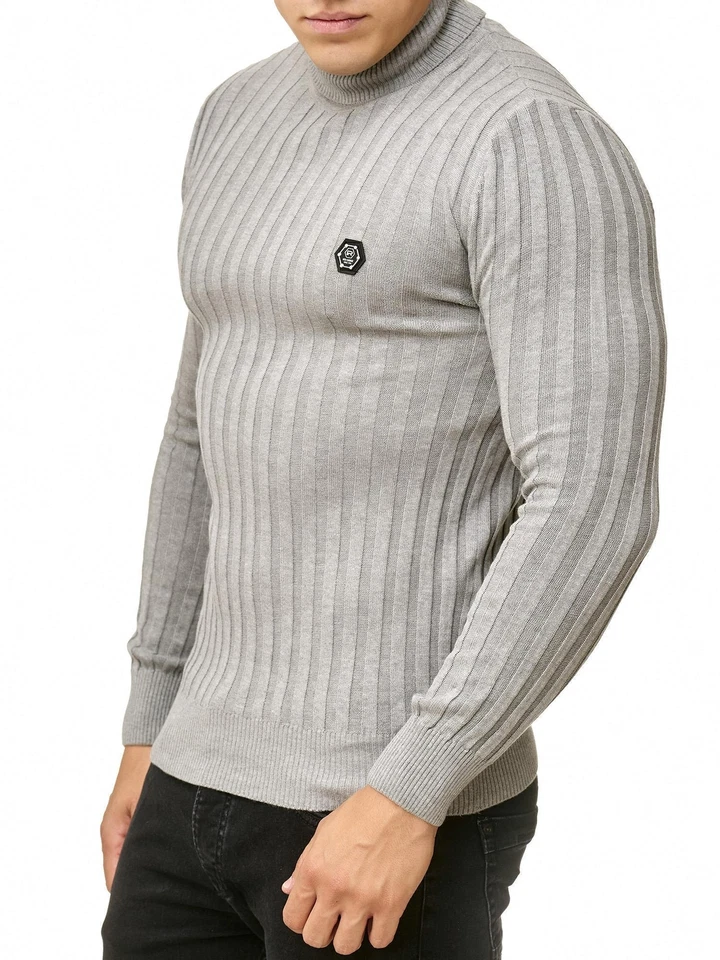 Jersey de punto Redbridge para hombre suéter tejido cuello alto sudadera jersey de punto Foto 4 de 4
