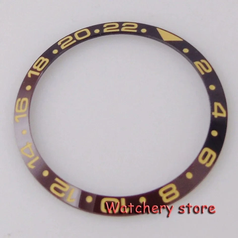 37.1mm*31.3mm Sloping Watch Bezel Blue Aluminum Insert For 40mm GMT Watch Men - Image 3 of 4