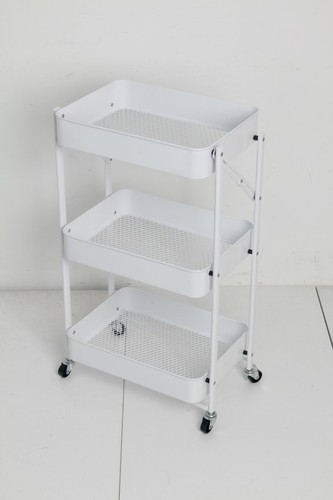 Kitchen Trolley Cart Folding Rolling 3 Tiers Storage Rack Wheels * 24HR Delivery - Picture 8 of 9