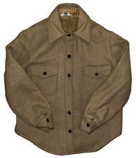 Vtg 60s Sears Roebuck Wool Anchor Button Lined Flannel Shirt Medium a48