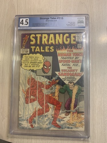 STRANGE TALES 115 PGX 4.5 LIKE CGC VG+ NEW CASE 4TH DR STRANGE EARLY SPIDEY 1963 - Bild 3 von 4