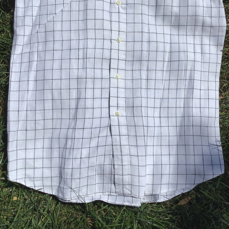 Рубашка мужская Polo Ralph Lauren Lowell спортивная на пуговицах небольшая в полоску льняная  - Изображение 2 из 4