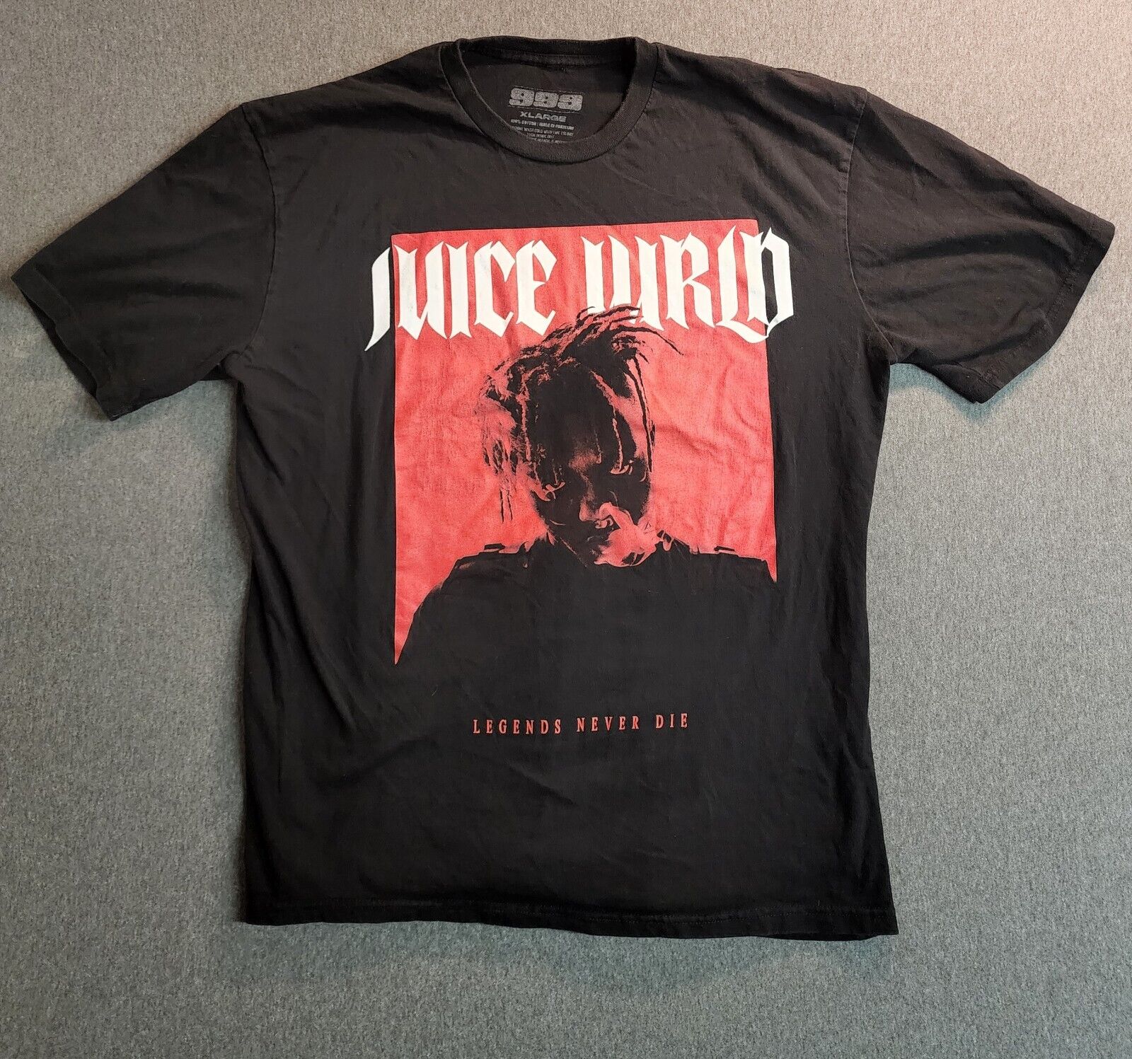 Men's Medium Black 999 Juice Wrld Legends Never Die X-Large