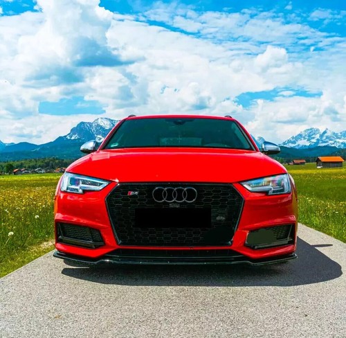 Audi RS4 Style A4 S4 B9 Front Main Grille Gloss Black Honeycomb Mesh Grill 17-19 - Picture 4 of 9