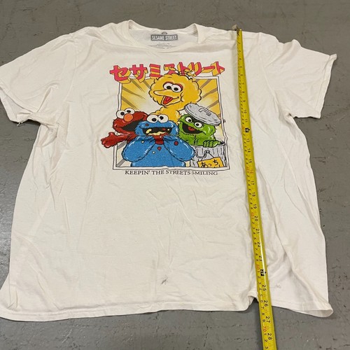 Sesame Street Cartoon Tv Show Graphic T-Shirt - Size XL White Tee - Picture 4 of 5