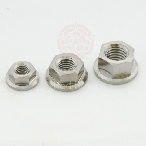 Titanium Hex Flange Nut DIN6923 - M5 M6 M8 M10 M12 M14 - Picture 7 of 7