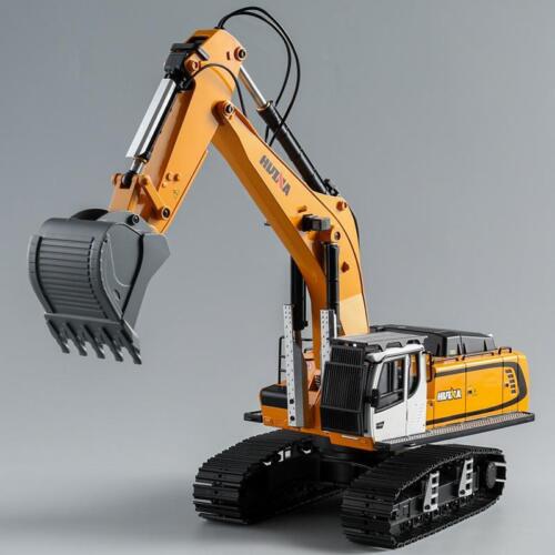 HUINA 1/14 RC Excavator 599 Metal RTR Remote Control Digger Lights Sound Sys - Picture 4 of 12