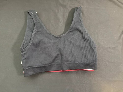 U.S. Polo Assn. Logo Spandex Beige & Black Sports Bra Large Womens 2 Pack New - Picture 4 of 6