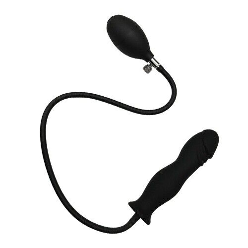 Aufblasbarer Analdildo Erotik Pump Buttplug extrem aufpumpbar Schwarz 15,3 cm - Bild 1 von 1
