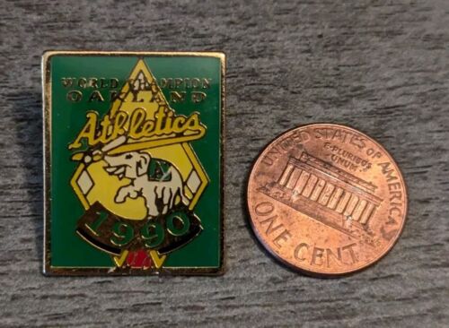 World Champion Oakland A's Athletics MLB Baseball 1990 Elephant Mascot Lapel Pin - Picture 2 of 4