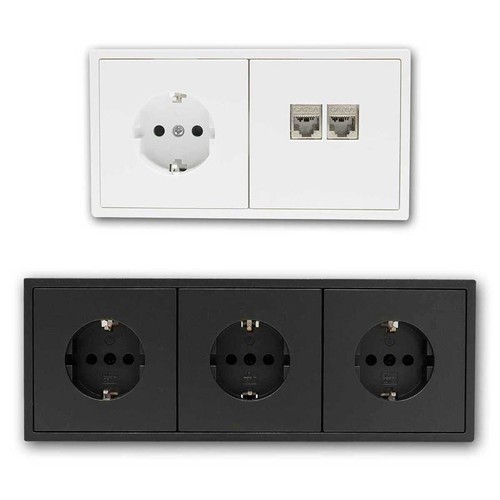 Steckdosen- & Schalter-Serie SHALLOW weiß/anthrazit, Unterputz Schalterprogramm - Bild 6 von 85