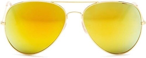 Sunny Rebel Unisex Miramar Pilotenbrille (goldfarben, gelb verspiegelt) 100 % UV - Bild 2 von 3