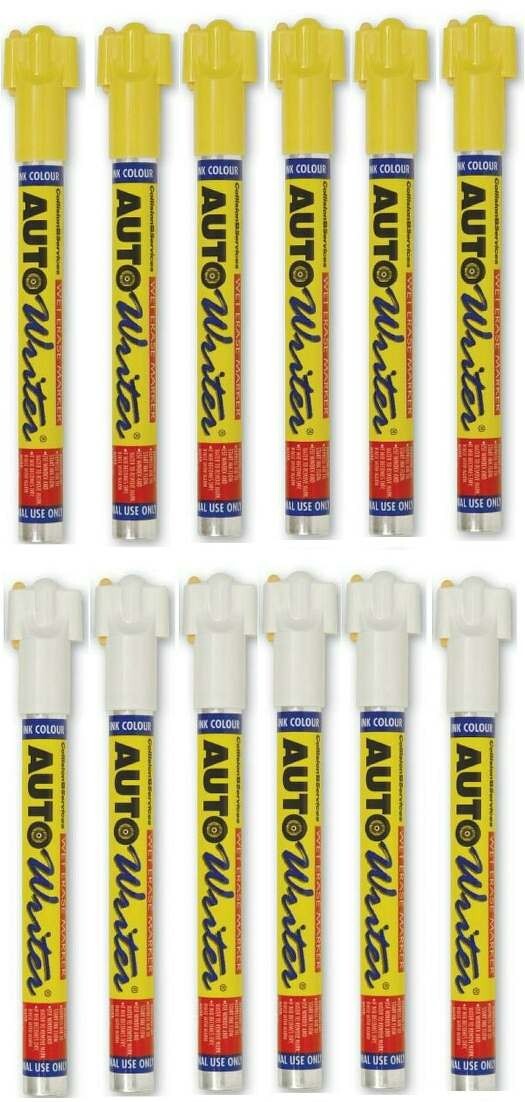 12ct USC Assorted Auto Writer Wet Erase Marker 37000 - Paint Marker