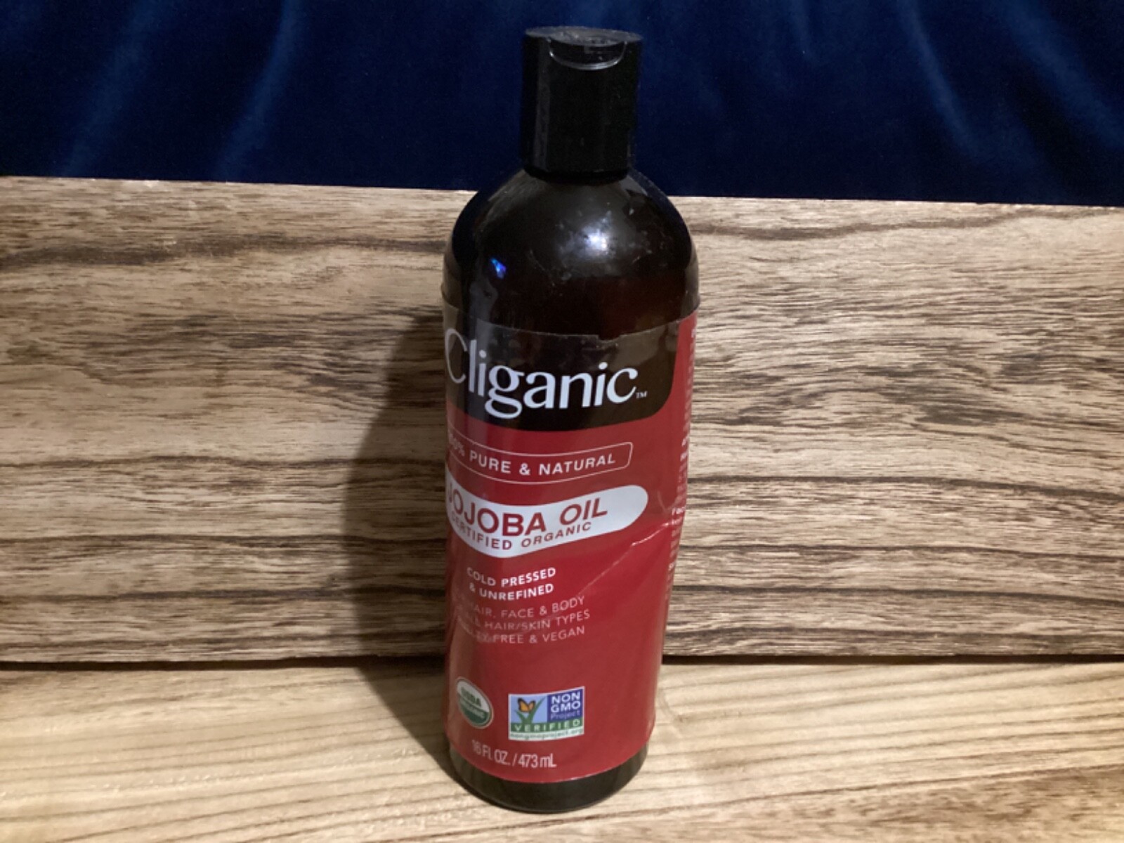 Cliganic 100% Pure & Natural Organic Jojoba Oil, 16 fl oz (473 ml) READ,Dented