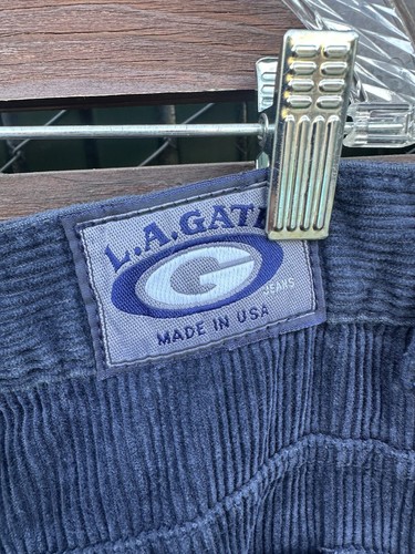 Vtg Y2K Jnco Style LA GATE Wide Baggy Corduroy Jeans Skate Grunge Hip Hop *42 - Picture 6 of 8