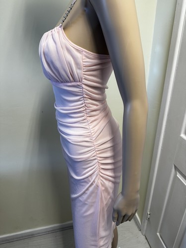 Womens Morgan Pink Sleeveless Ruched Dress Size 8 BNWOT Free Post - Picture 13 of 20