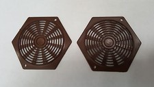 4 x Vivarium Reptile Tank Cupboard Caravan Hex Air Vents BROWN 75x68 mm