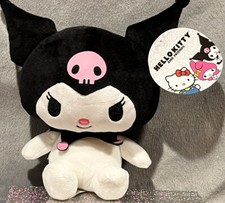 Hello Kitty and Friends 10  Plush Doll Toy Sitting Black Hood Hat Kuromi
