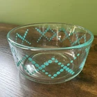 Pyrex Mixing Bowl 1 Quart Retro Polka Dot Diamond Turquoise