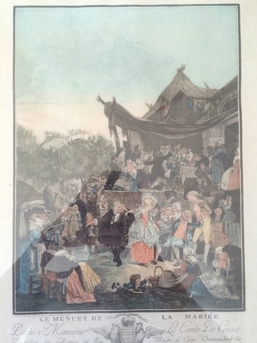 Gravure du XIXeme- Le menuet de la mariée Par DEBUCOURT - Picture 2 of 11