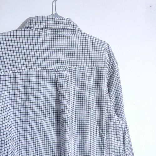 Ralph Lauren Chaps Oxford Shirt XL Blue White Check Long Sleeve Casual Cotton - Picture 18 of 21