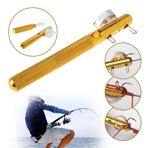 Fishing Knot Quick Tying Tool Line Clipper Snip Hook Nipper Tie Knotter Outdoor - Picture 2 of 9