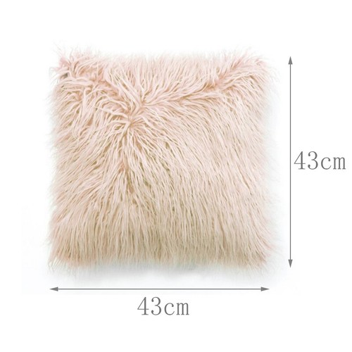 Furry Cushion Cover Decorative Throw Pillow Cases Hidden Zipper Plush Home Decor - Bild 14 von 27