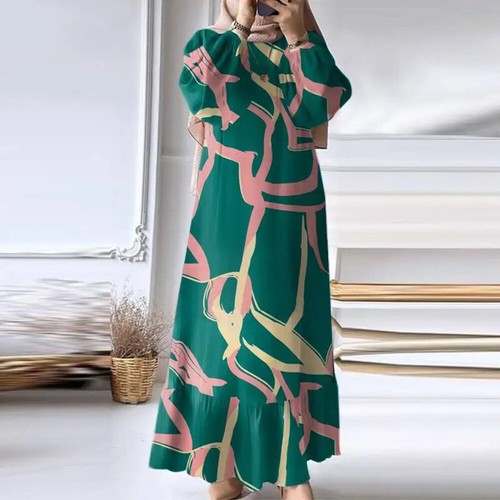 Women Muslim Long Maxi Dress Fashion Kaftan Casual Gown Islamic Caftan Robe * - Bild 11 von 21