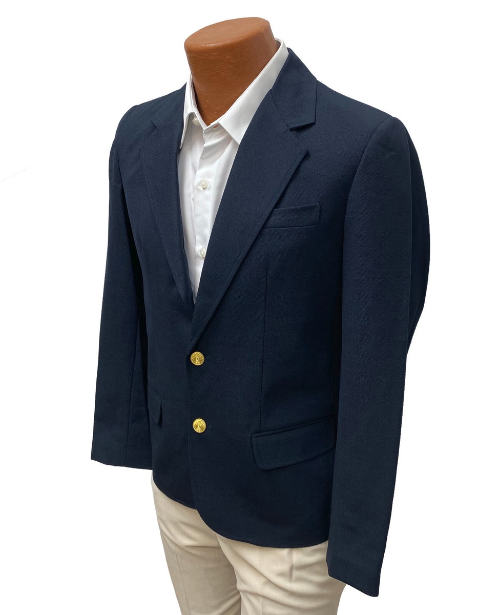 New Boys Executive Apparel Dark Navy Blue Blazer with Gold Buttons