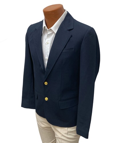 New Boys Executive Apparel Dark Navy Blue Blazer with Gold Buttons Size 18 - Picture 1 of 4