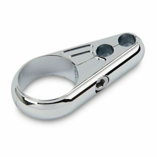 Chrome 1" Handlebar Clutch Cable Clamp For Harley Honda Indian Yamaha Custom - Picture 5 of 10