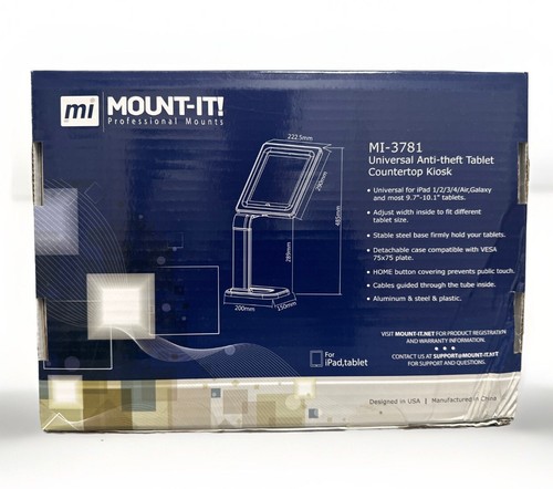 Mount-it! MI-3781 Anti-Theft Tablet Kiosk with Countertop and Wall Mount Base - Picture 2 of 7