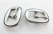 Pair Jeremiah Watt Oval Smooth Grooved Buckles Stainless Steel Horse Tack Sizes