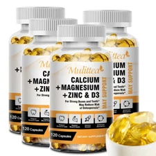 Calcium Magnesium Zinc Plus Vitamin D3 Support Bone Musle Nerve Immune Health