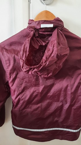 SNOWGOOSE MAROON LONG SLEEVE PUFFER JACKET FLEECE LINED SIZE 9/10 SCHOOL UNIFORM - Picture 3 of 4