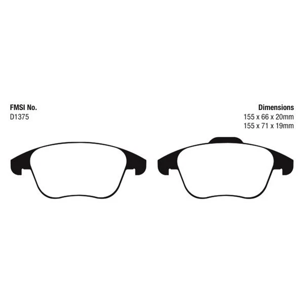 Pastillas de freno delanteras EBC DP41997R Yellowstuff para Volkswagen Passat 2012-2013 Foto 4 de 4