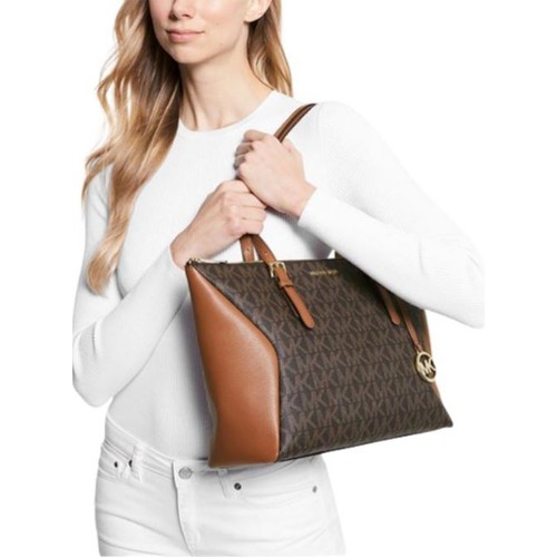 Bolso de Mano Michael Kors Coraline Grande Logo y Cuero (MARRÓN) 38S1C2CT3B-847 - Imagen 6 de 10