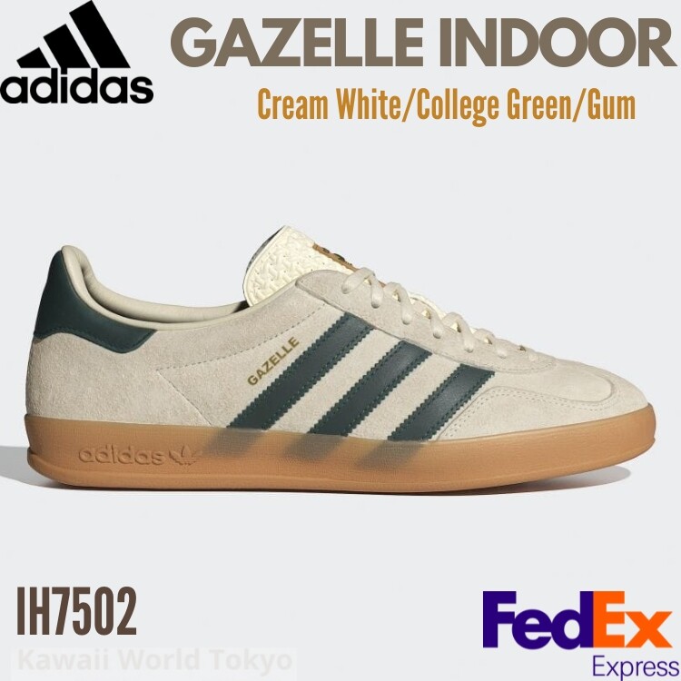 Adidas Originals GAZELLE INDOOR Cream White/College Green IH7502 