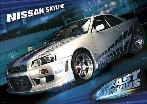 FAST FURIOUS NISSAN MAXIMA SKYLINE POSTER NEW 24X36