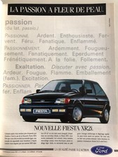 Publicité Vintage Advertising NOUVELLE FORD FIESTA XR2i (Décembre 1989)