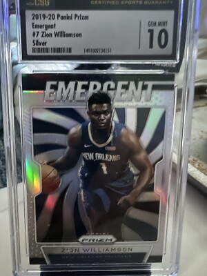 2019 PANINI PRIZM EMERGENT SILVER #7 ZION WILLIAMSON RC