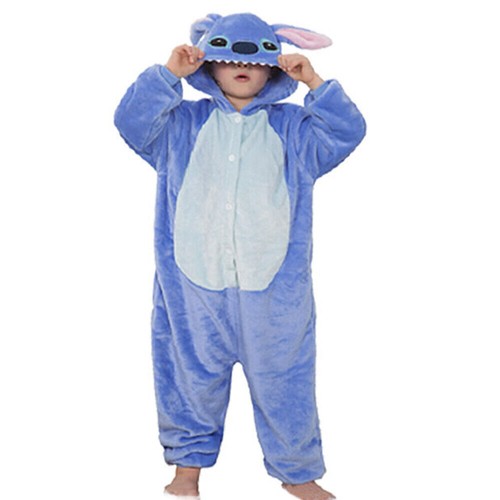 Stitch Spiderman Kostüm Kind Kapuzen Pyjamas Schlafanzug Overalls Nachtwäsche; - Bild 10 von 12