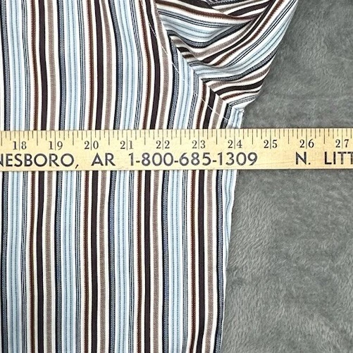 Bugatachi Uomo Shirt Mens Large Multicolor Striped Flip Cuff Button Down Casual - Image 4 of 4