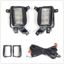 For 2016 2017 GMC Terrain Replacement LED Fog Light Set w/Bezel DRL Amber Signal