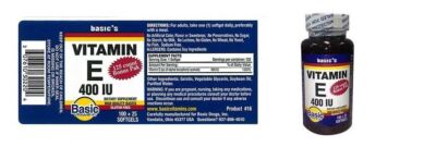 SM Basic's Vitamin E 400iu Softgel Synth - 100ct (3 Pack)