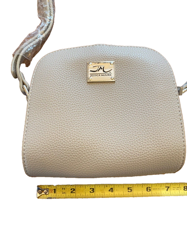 Jessica Moore Gray Pebbled Faux Leather Small Crossbody Purse New Dust Bag - 第 5/7 張圖片